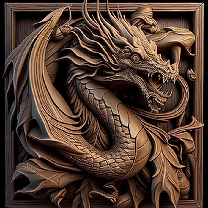 3D model Dragon open up (STL)